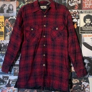 VINTAGE Men's plaid flannel jacket (S)